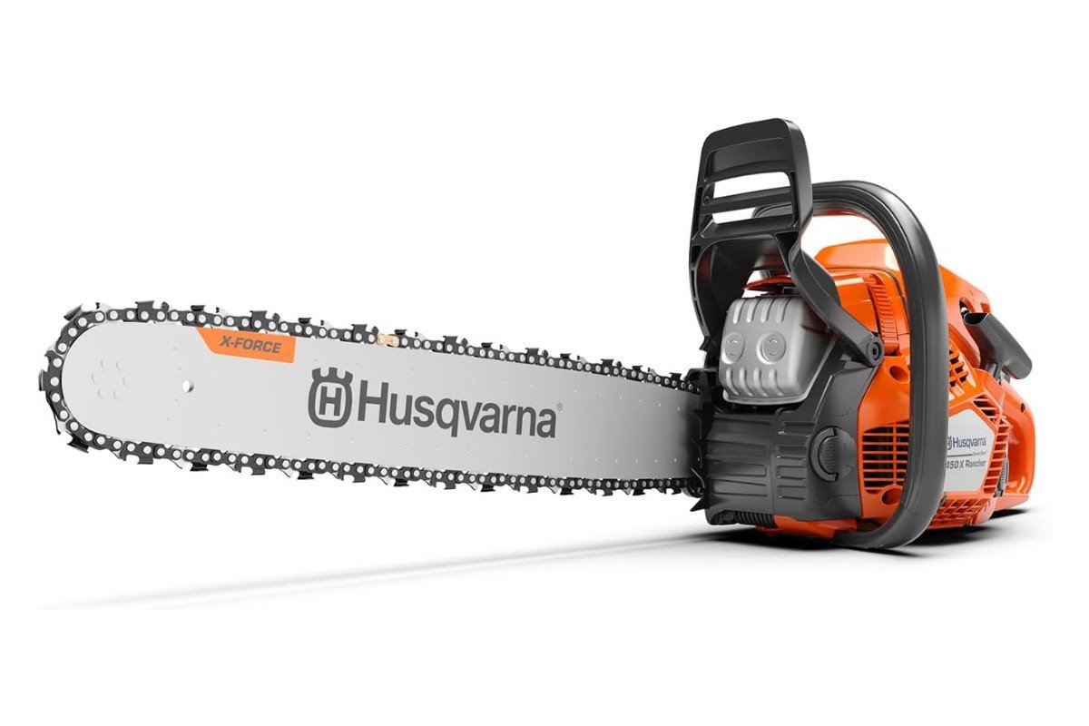 Husqvarna 450X Rancher gas chainsaw with a 20 inch bar
